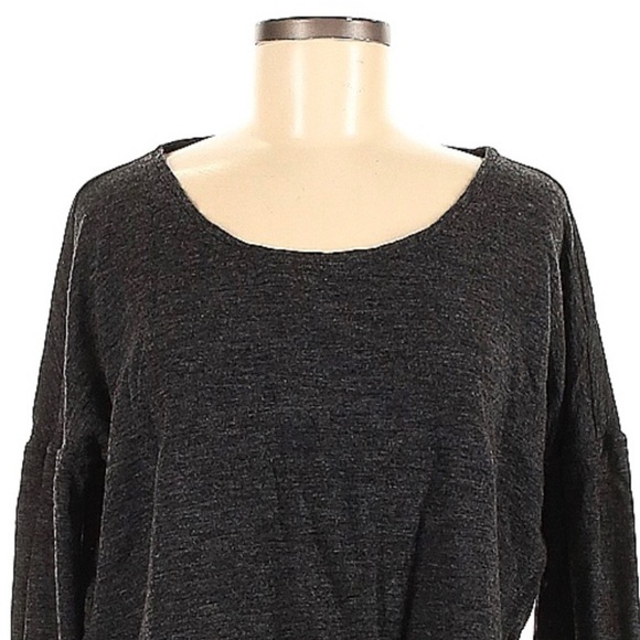 Ugg Merino Wool Lightweight Sweater Charcoal Grey Cropped Logo Women’s Large L - Picture 5 of 13